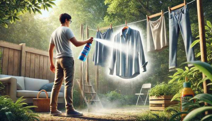 Phun thuốc muỗi vào quần áo có sao không