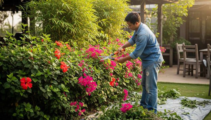 Cắt tỉa hàng rào